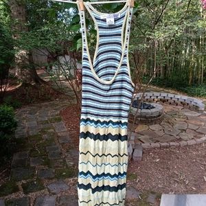 RXB Women's Crocheted Boho Style Sleeveless Multi-Color Summer Dress